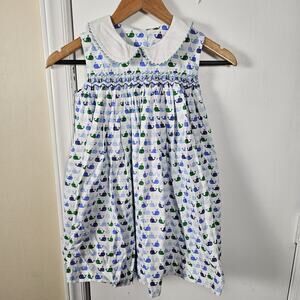Shrimp & Grits Size 6 Nautical Whale Flowy Mini Dress Toddler Twee Coastal Girly